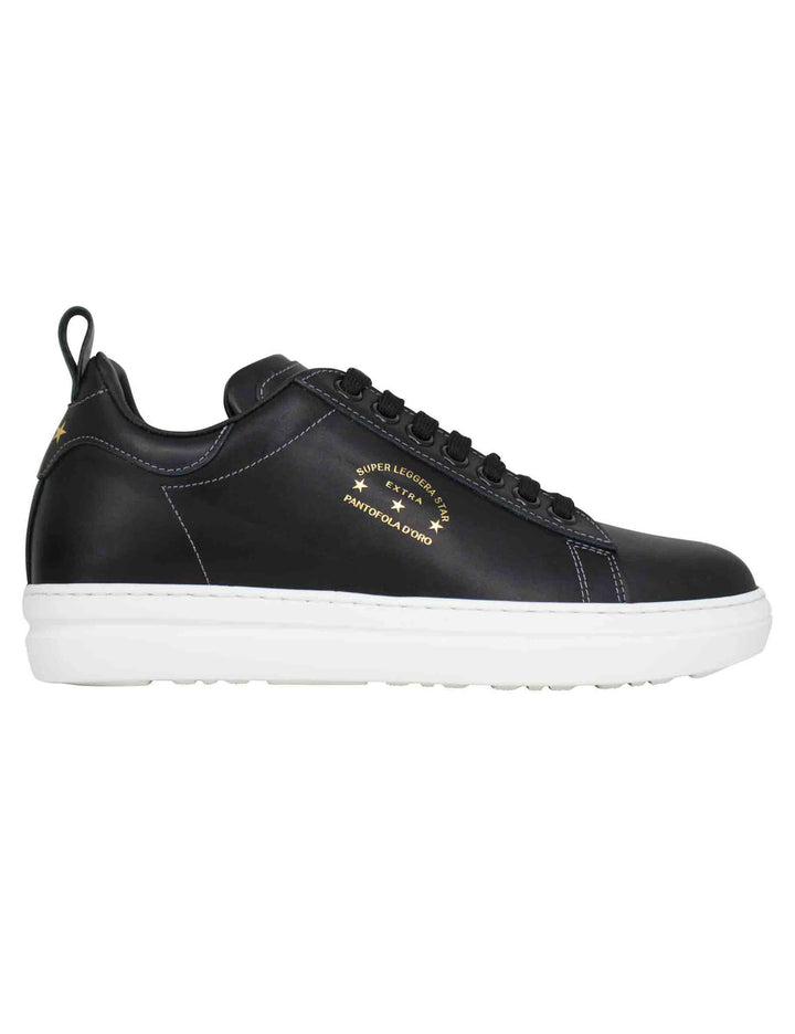 Spatarella Sneakers uomo Court classic in pelle nera Spedizione Gratuita