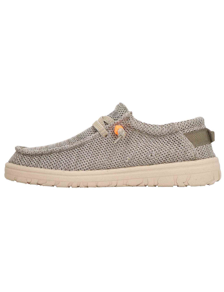 Spatarella Stringate uomo Samoa Wallabee Knit in tessuto verde I Più Venduti