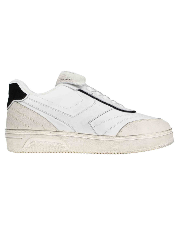 Spatarella Sneakers uomo Pdo in pelle bianca vintage Vendite Flash