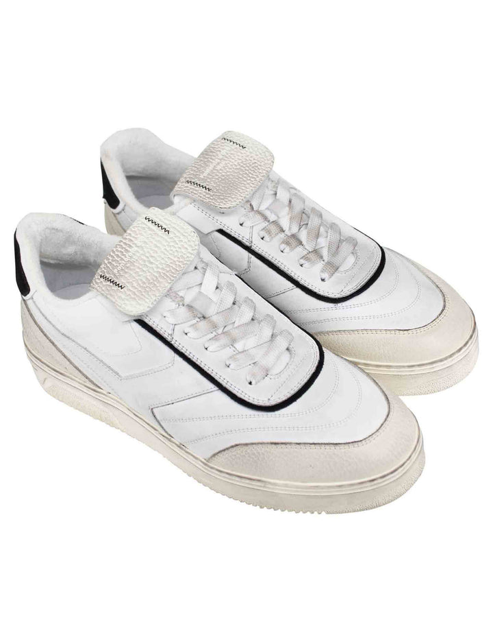 Spatarella Sneakers uomo Pdo in pelle bianca vintage Vendite Flash