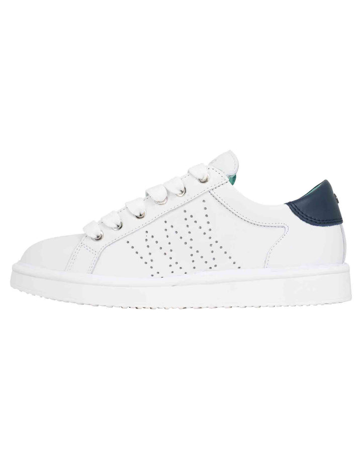 Spatarella Sneakers uomo in pelle bianca Moda