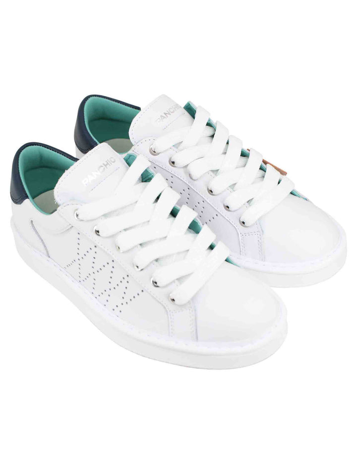 Spatarella Sneakers uomo in pelle bianca Moda