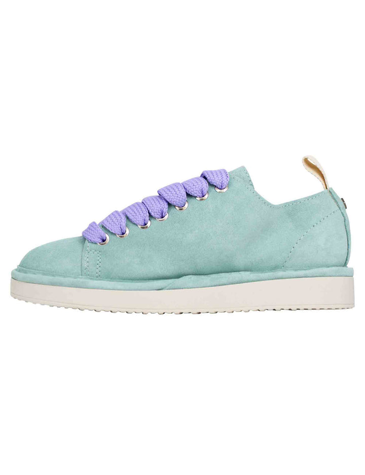 Spatarella Sneakers donna in camoscio celeste 2025