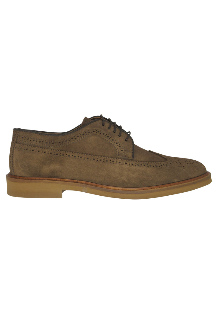 Spatarella Stringate uomo in camoscio sigaro con fondo gomma ultra leggero Promozione Limitata
