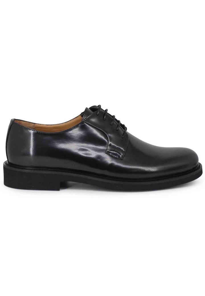 Spatarella Stringate uomo in pelle nera con suola in gomma ultra light Fino Al -60%