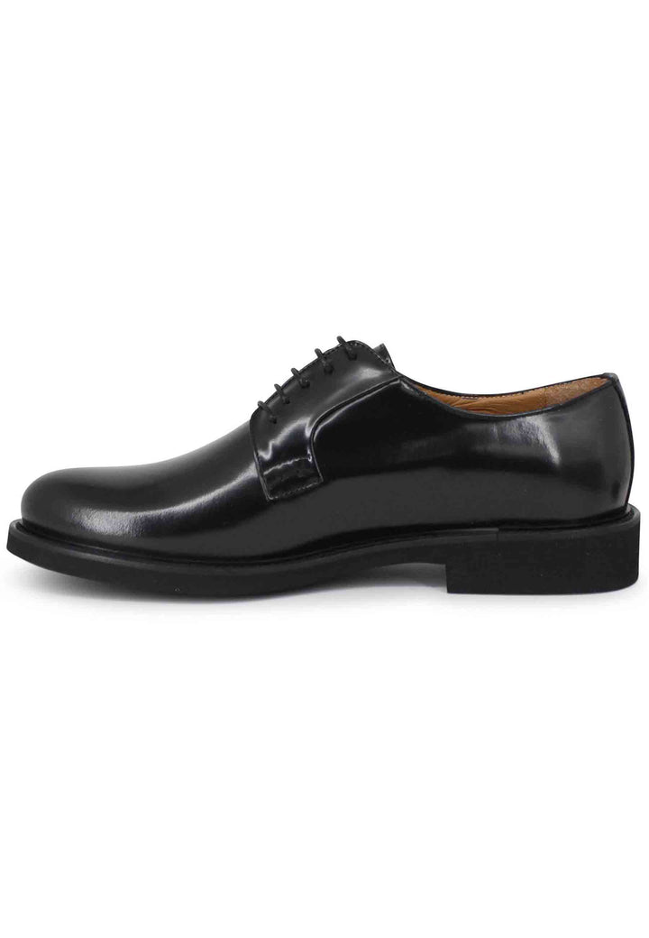 Spatarella Stringate uomo in pelle nera con suola in gomma ultra light Fino Al -60%