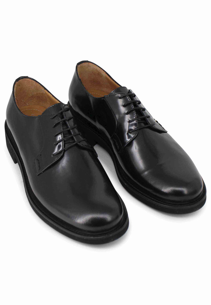 Spatarella Stringate uomo in pelle nera con suola in gomma ultra light Fino Al -60%