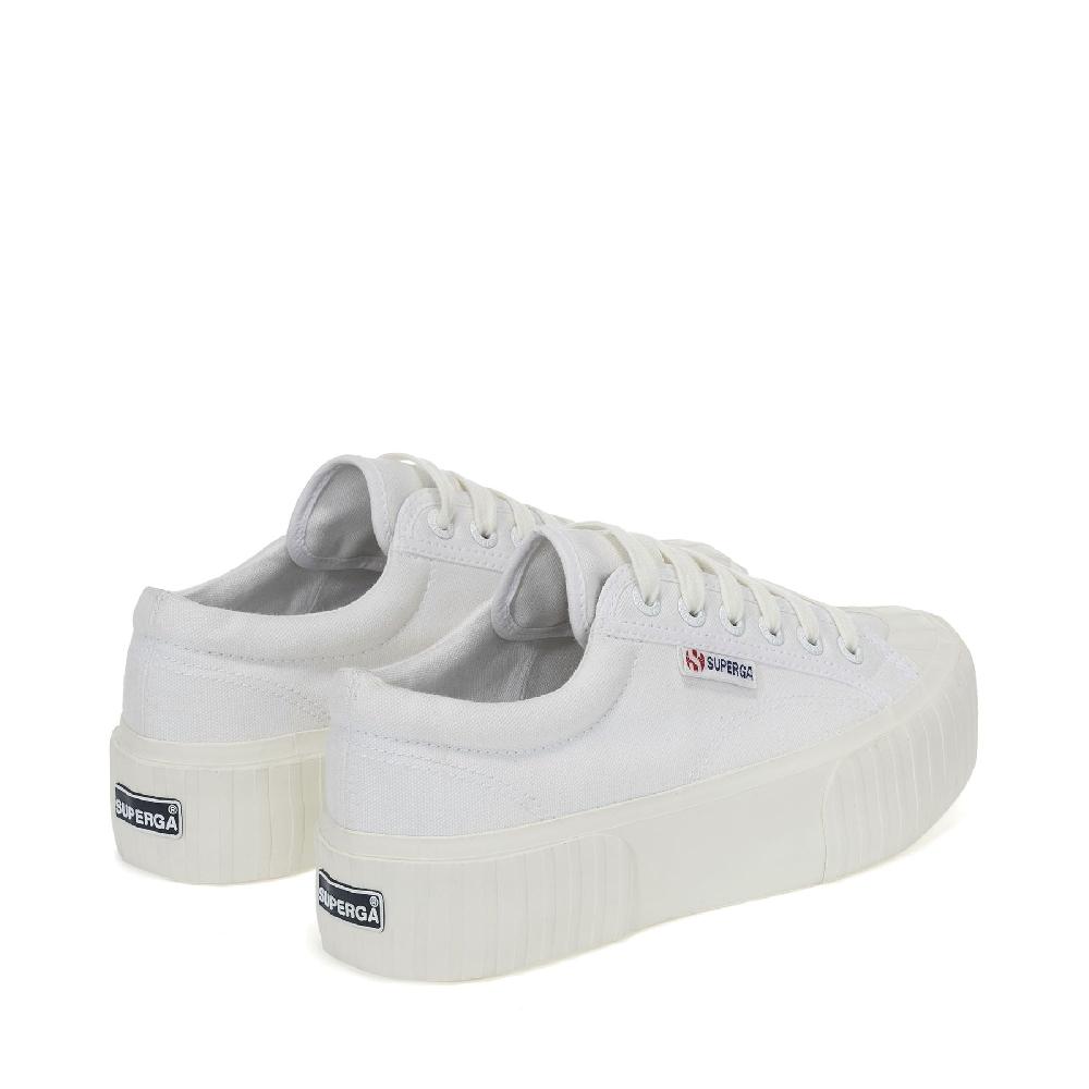 Superga 2631 STRIPE PLATFORMWHITE-WHITE AVORIO Sottocosto