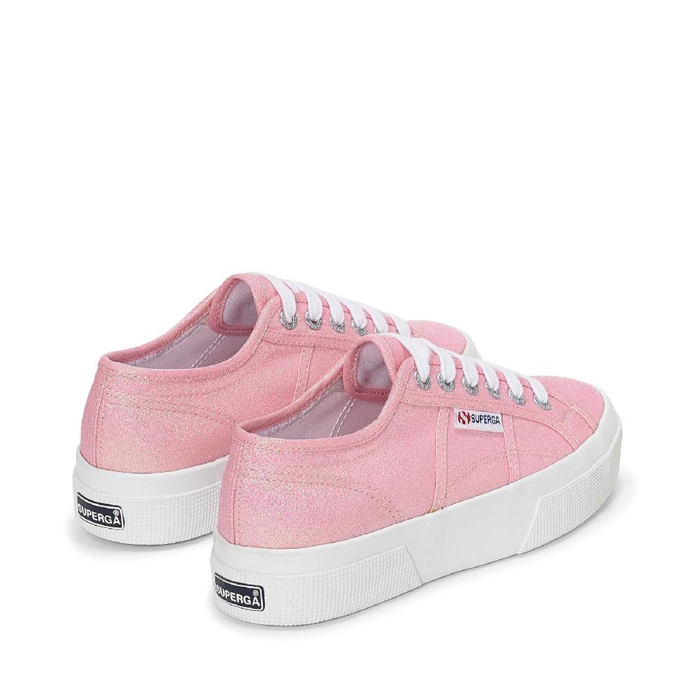 Superga 2740 PLATFORM LAMEPINK BEGONIA IRIDESCENT In Saldo