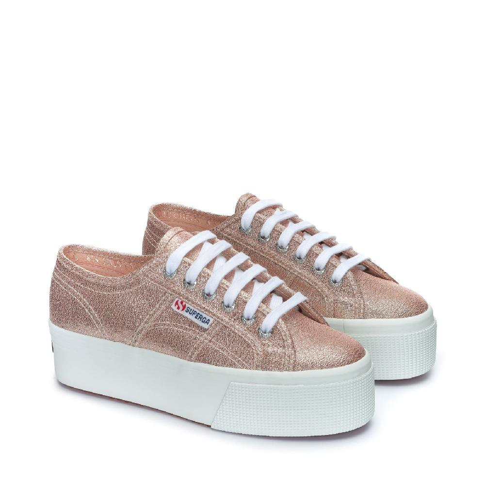 Superga 2790 PLATFORM LAMEROSE PLATINUM Moda