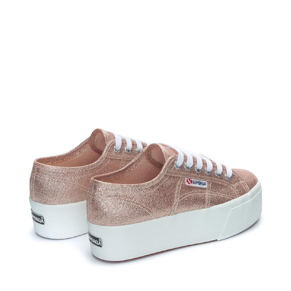 Superga 2790 PLATFORM LAMEROSE PLATINUM Moda