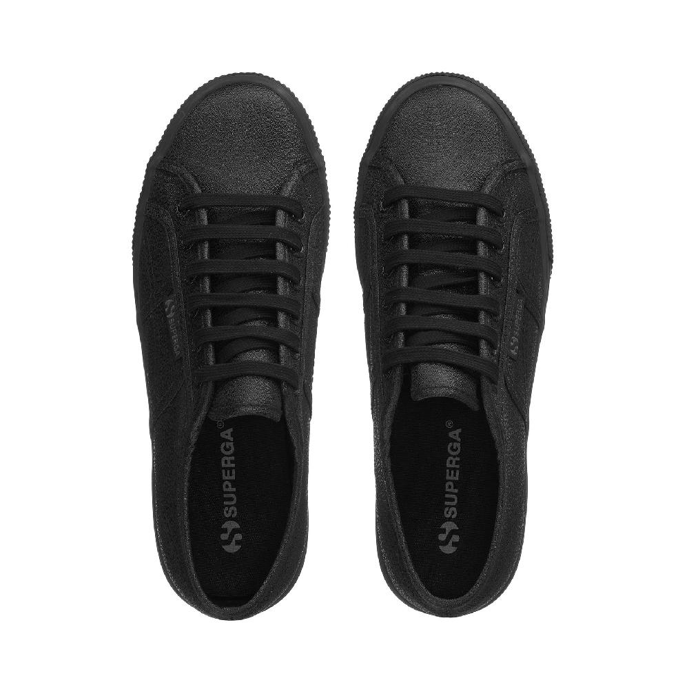 Superga 2790 PLATFORM LAMETOTAL BLACK In Linea