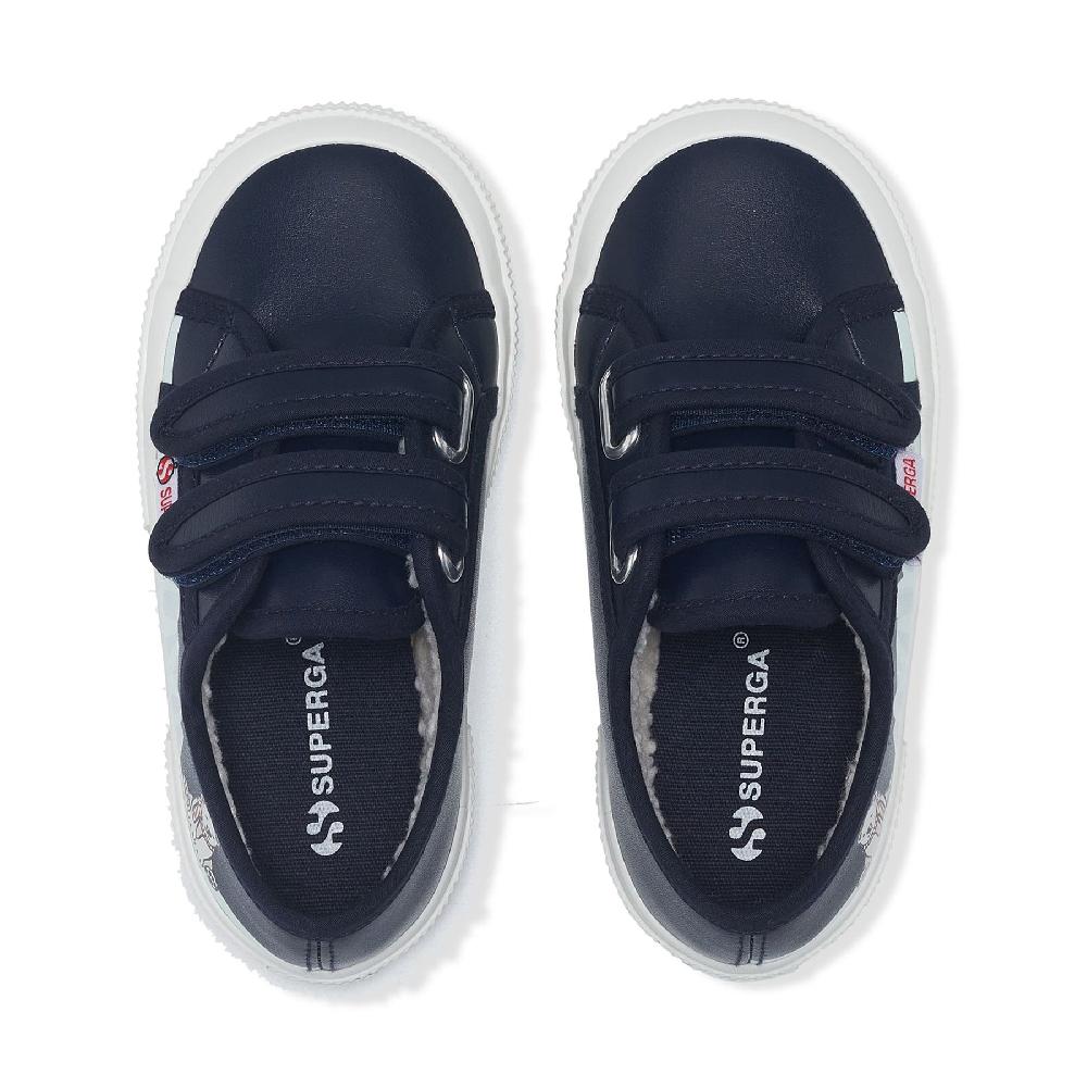 Superga 2750 KIDS STRAPS VEGAN MATERIAL POLAR BEARBLUE NAVY-POLAR BEAR Vendita Economica