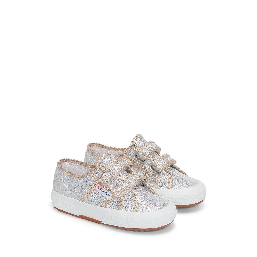 Superga 2750-LAMESTRAPJGREY SILVER-GOLD In Linea