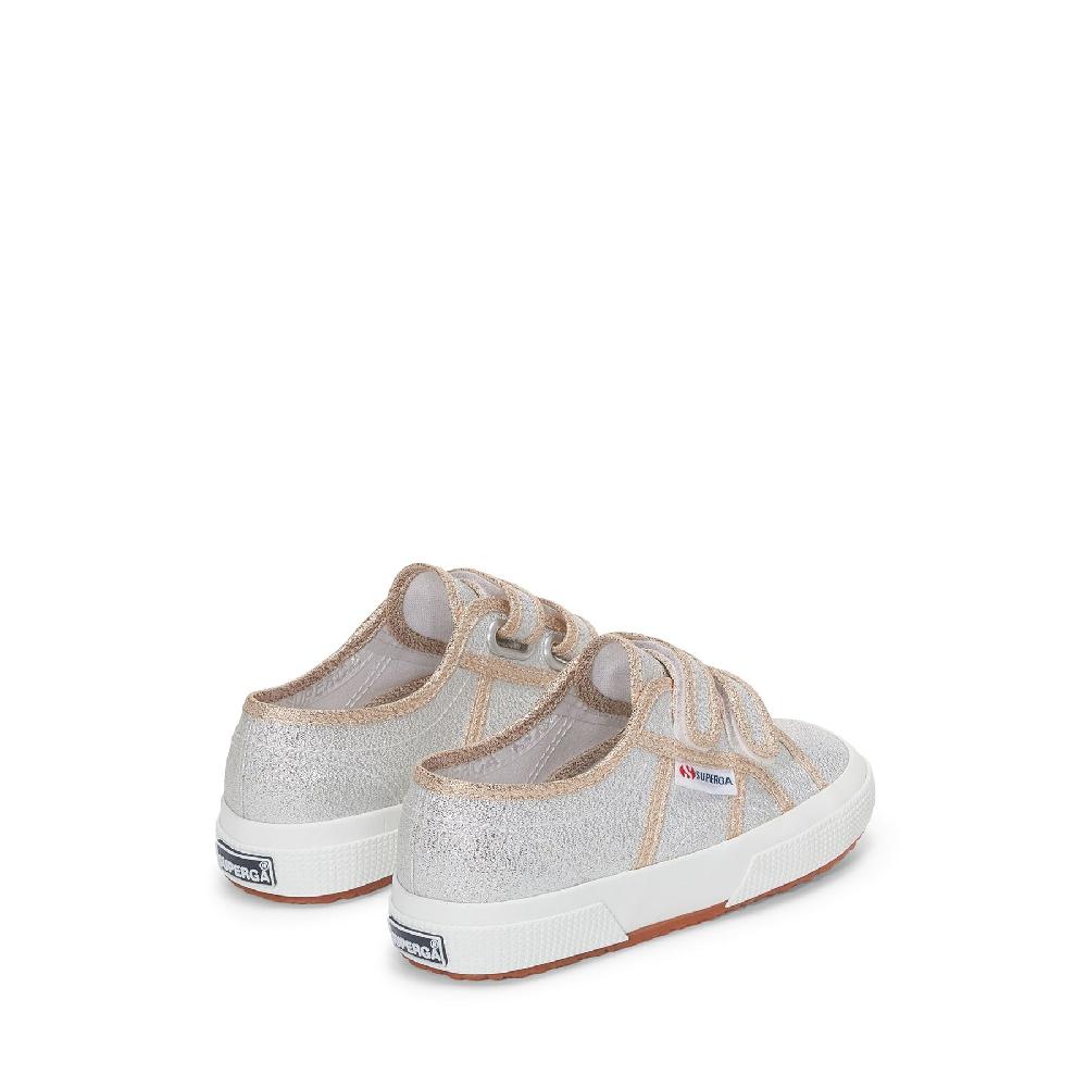 Superga 2750-LAMESTRAPJGREY SILVER-GOLD In Linea