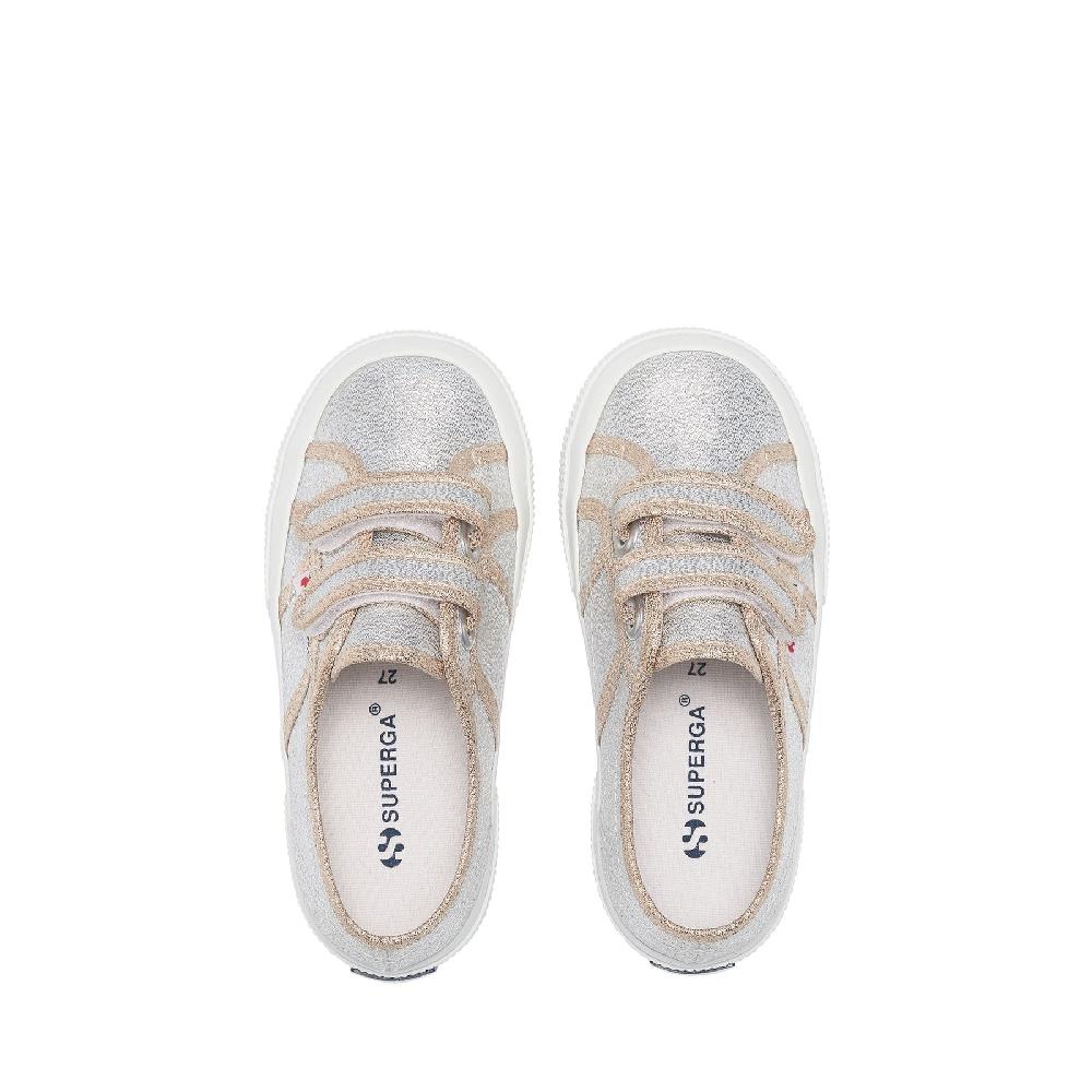 Superga 2750-LAMESTRAPJGREY SILVER-GOLD In Linea