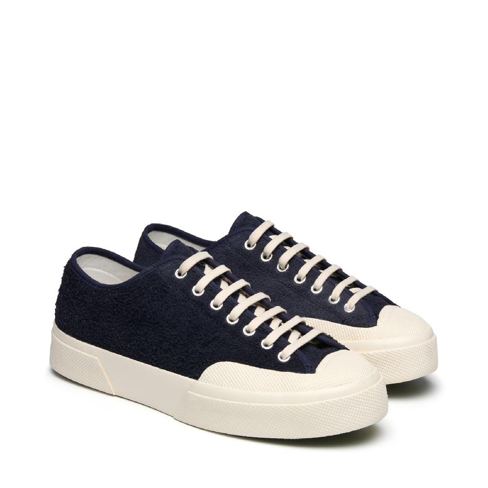 Superga 2432 WORKS HAIRY SUEDENAVY-OFF WHITE Vendita