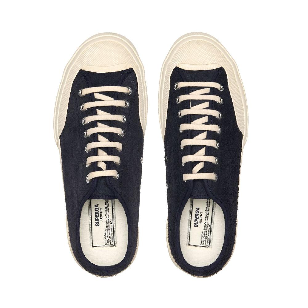 Superga 2432 WORKS HAIRY SUEDENAVY-OFF WHITE Vendita