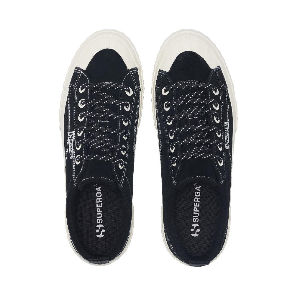 Superga 2630 STRIPE SUEDE CONTRAST STITCHINGBLACK-WHITE AVORIO-FAVORIO Novità