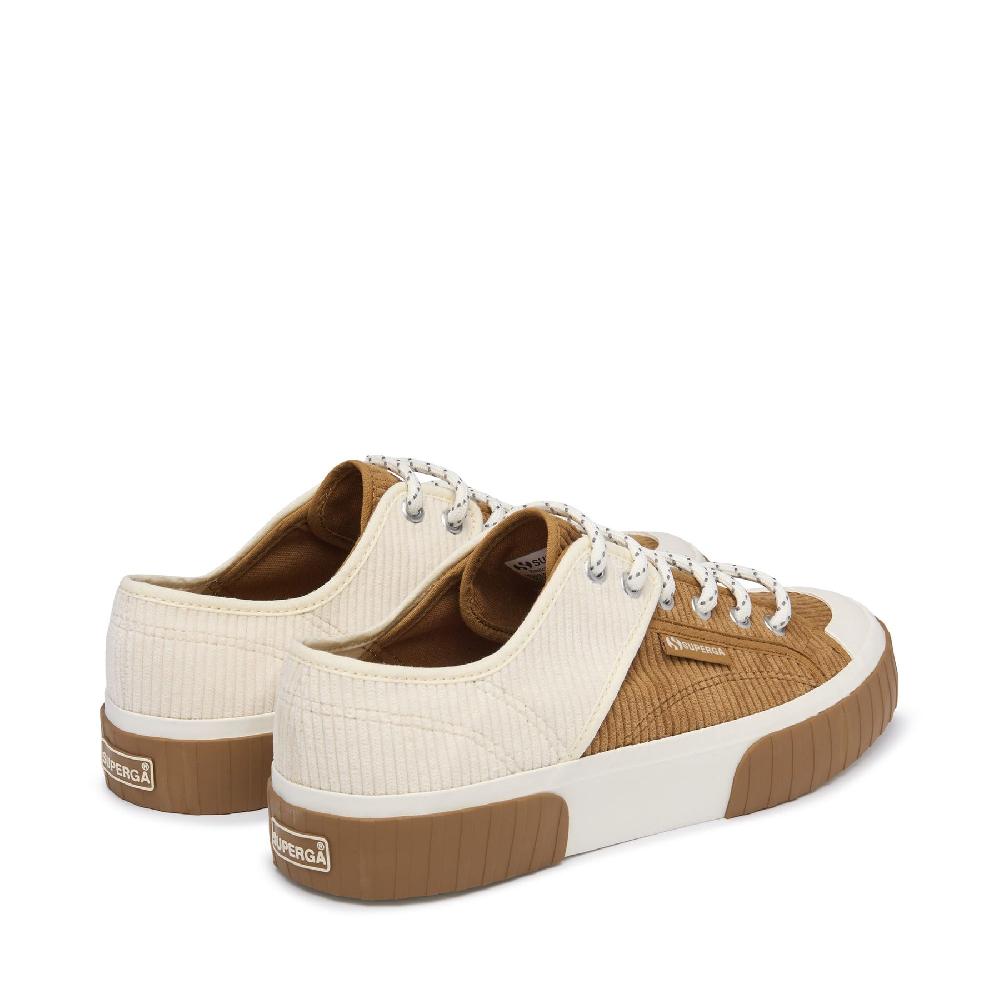 Superga 2630 PANELS CORDUROYDUON-WHITE AVORO Sconto