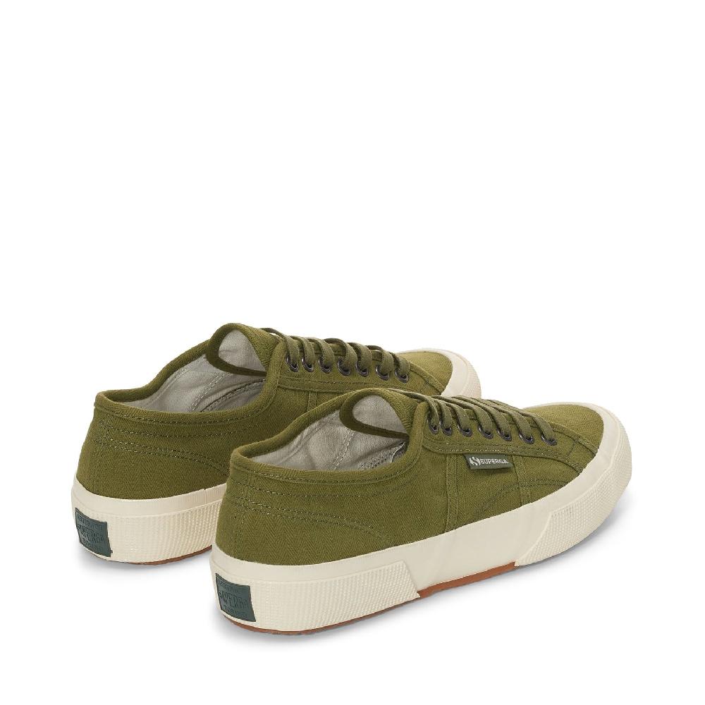 Superga 2750 OG HERRINGBONEGREEN-OFF WHITE Economico