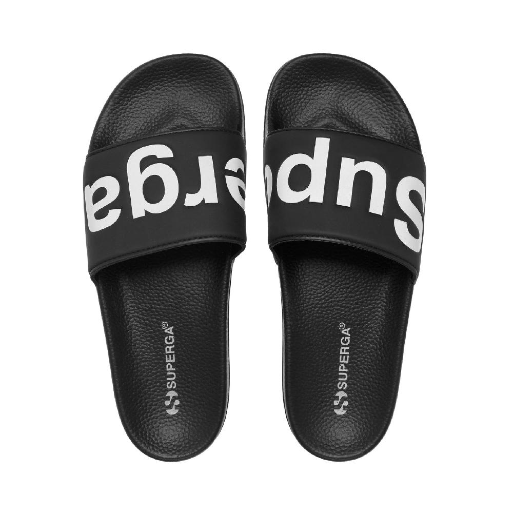 Superga 1908 SLIDES POLYSOFTBLACK-WHITE Vendita Calda
