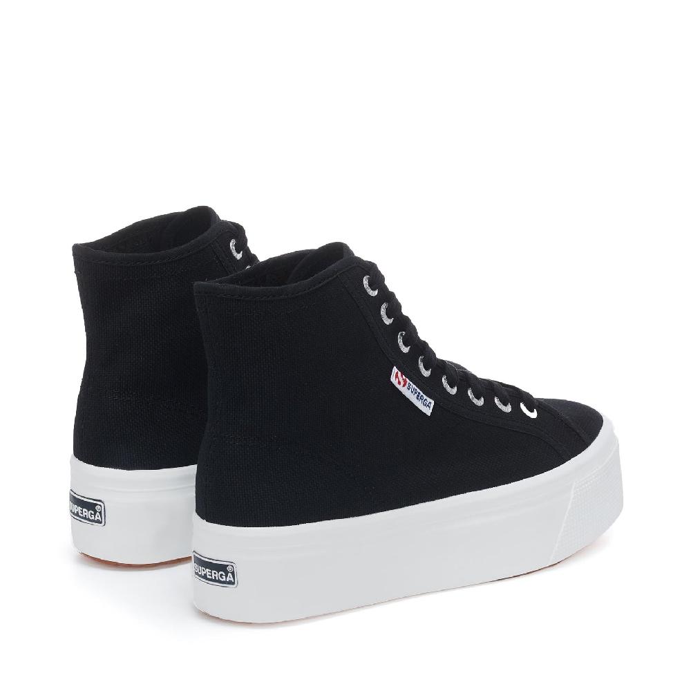 Superga 2708 HI TOPBLACK-FWHITE In Saldo