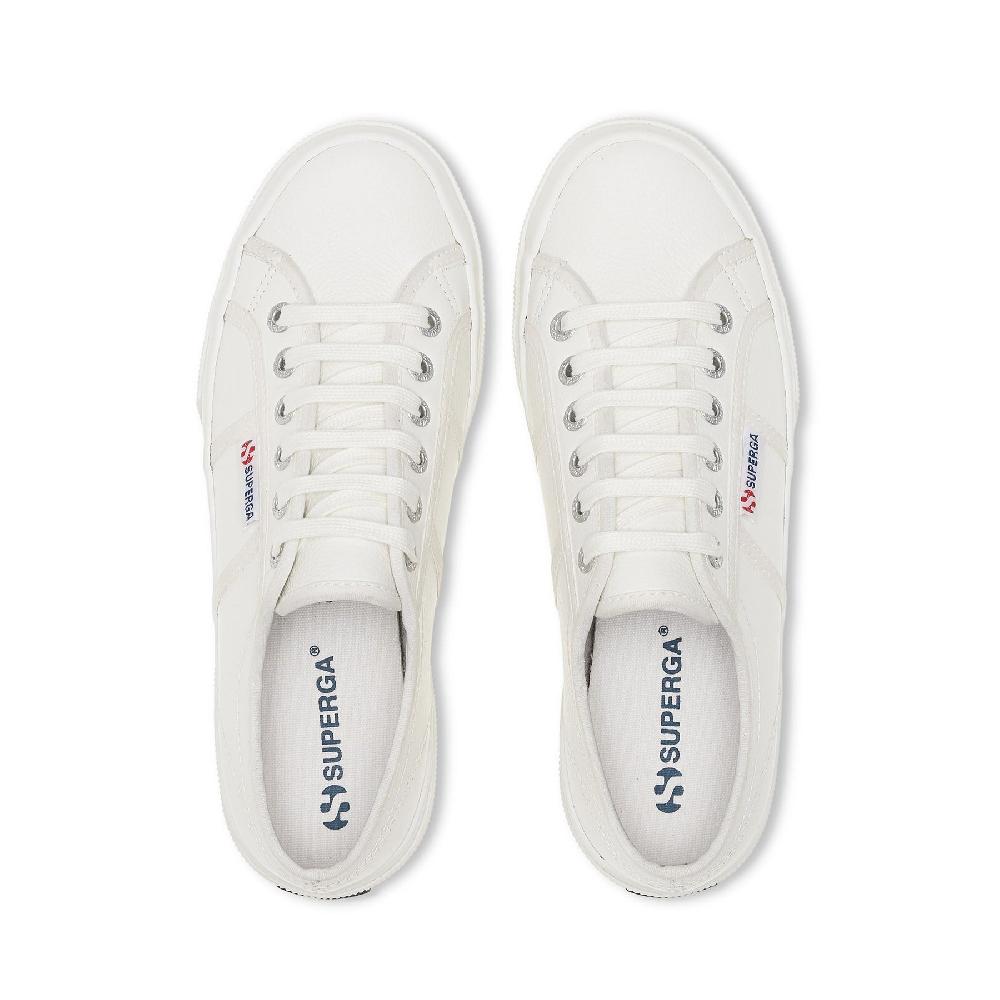 Superga 2740 PLATFORM TUMBLED LEATHERWHITE Soddisfazione Garantita