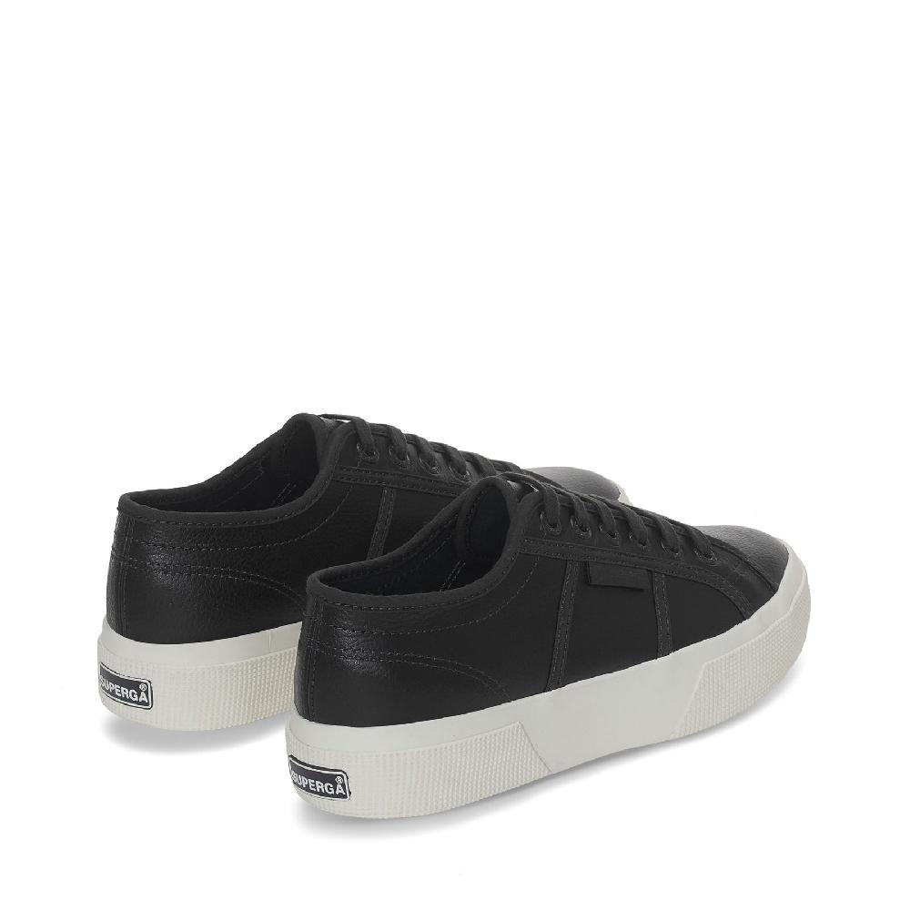 Superga 2740 PLATFORM TUMBLED LEATHERBLACK BRISTOL-FAVORIO Acquista Ora
