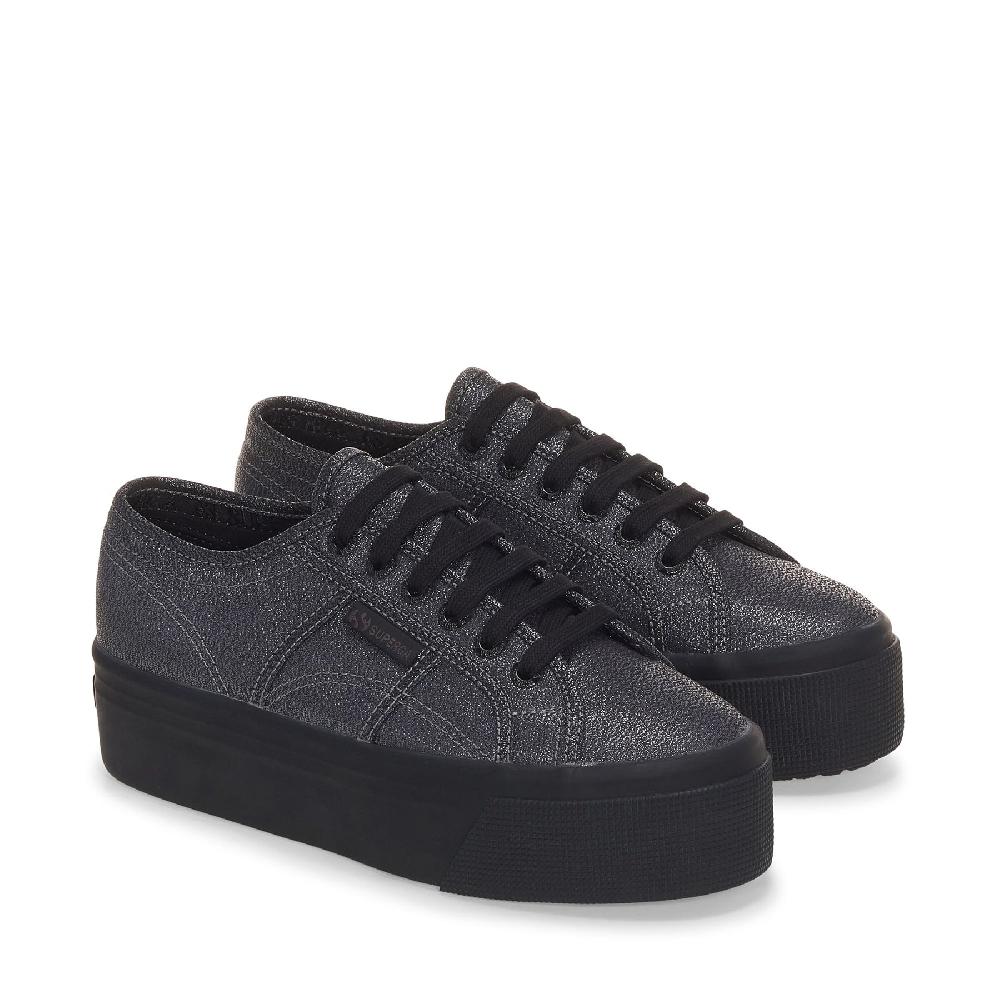 Superga 2790 PLATFORM LAMETOTAL BLACK HEMATITE Prezzo Ridotto