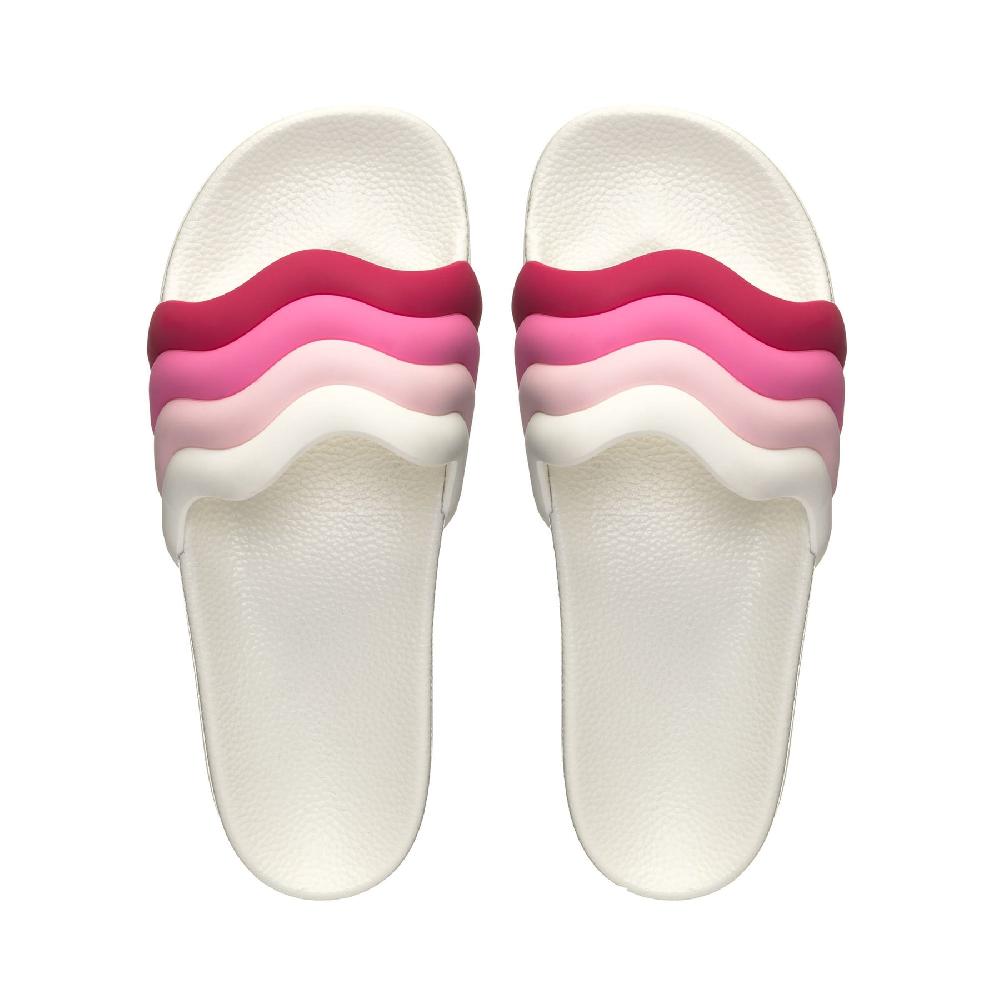 Superga 1908 SLIDES CURLY PADDED STRIPESWHITE-SHADED PINK Economico