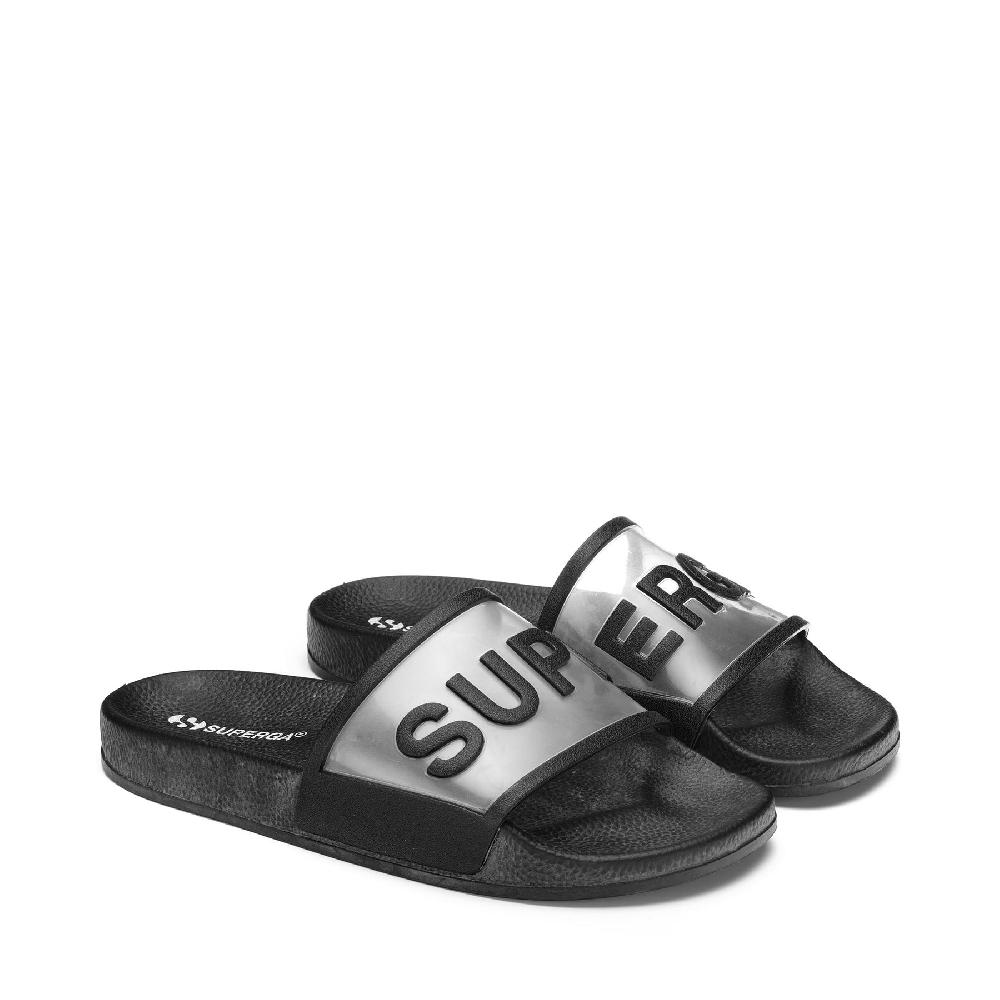 Superga 1908 SLIDES CLEAR IDENTITYBLACK Vendita Calda