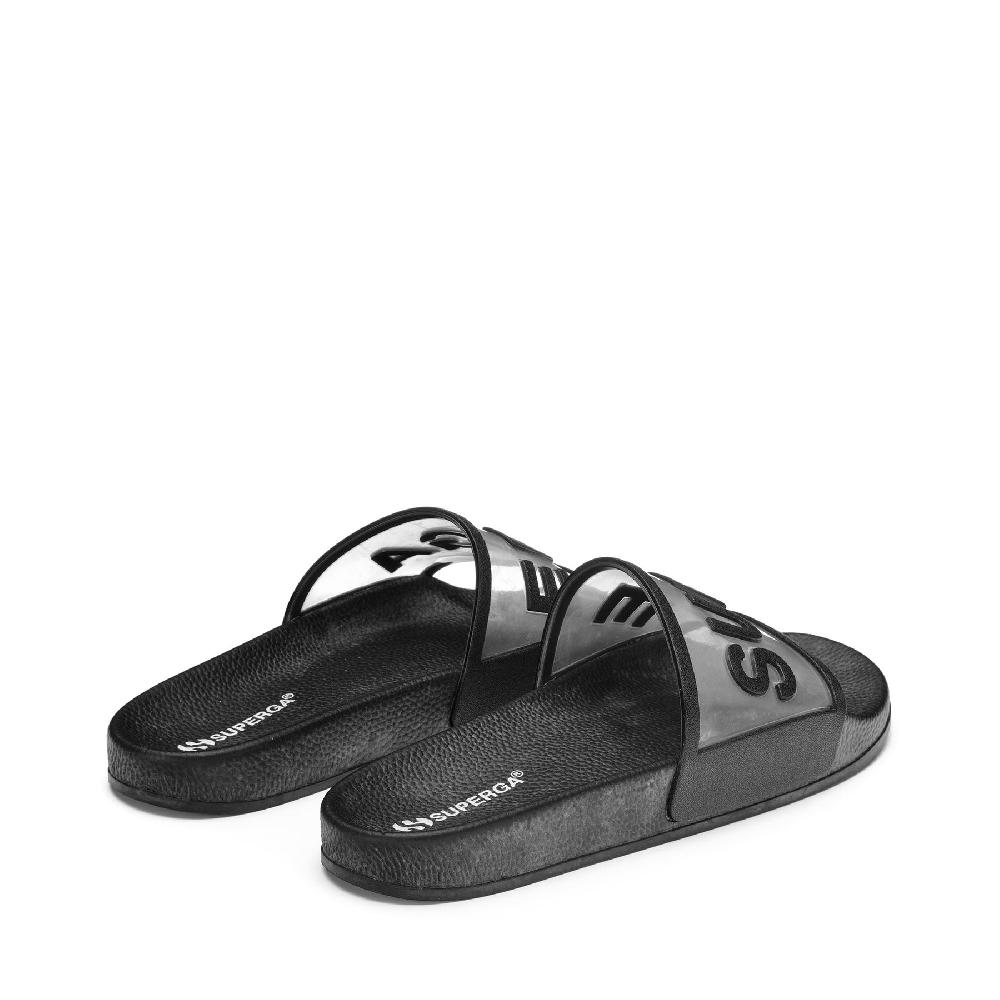Superga 1908 SLIDES CLEAR IDENTITYBLACK Vendita Calda