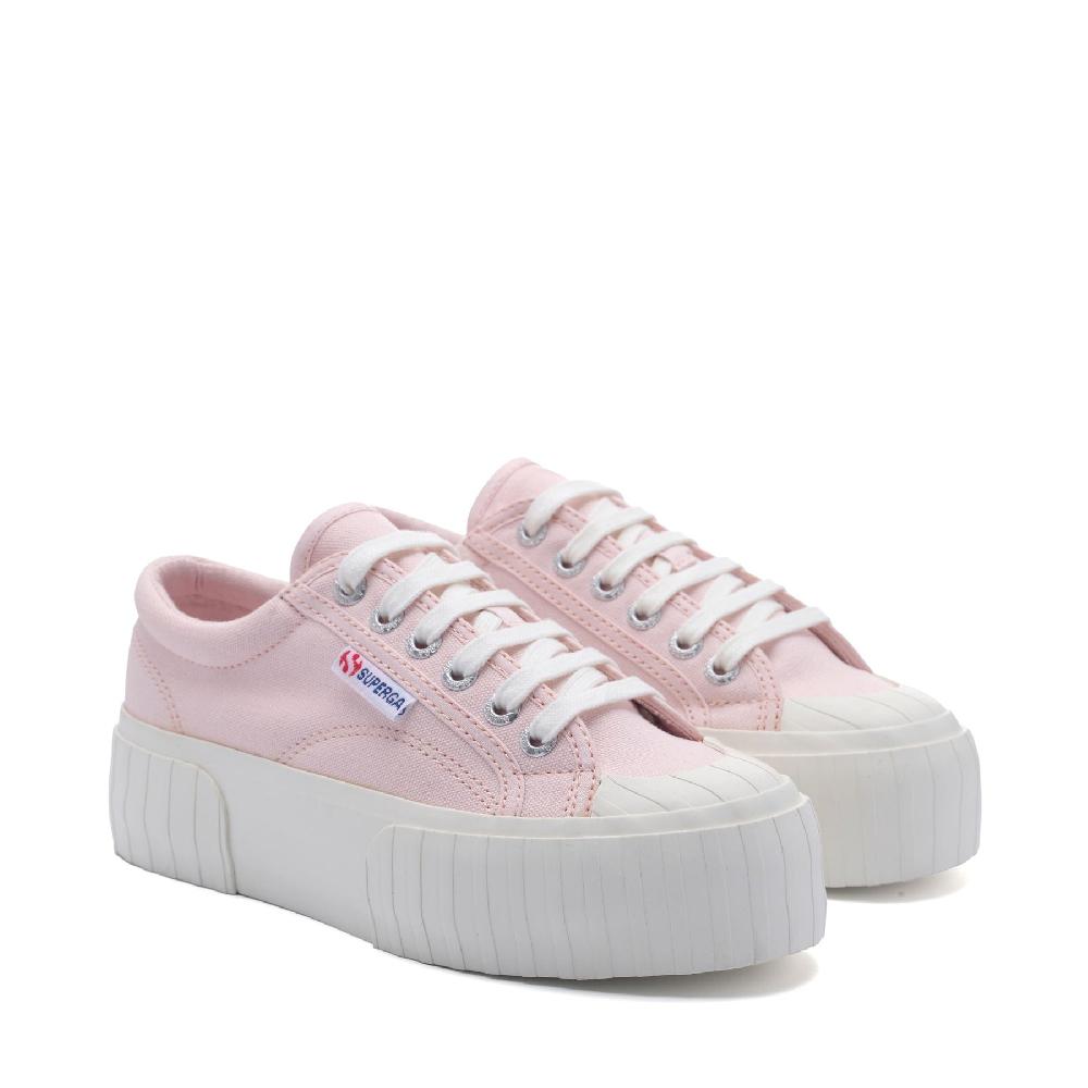 Superga 2631 STRIPE PLATFORMPINK ISH-FAVORIO Vendita Economica