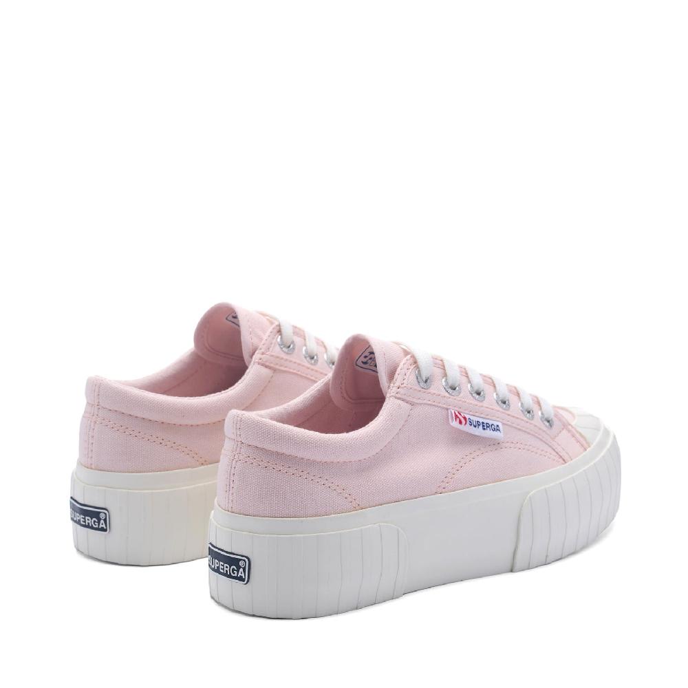 Superga 2631 STRIPE PLATFORMPINK ISH-FAVORIO Vendita Economica