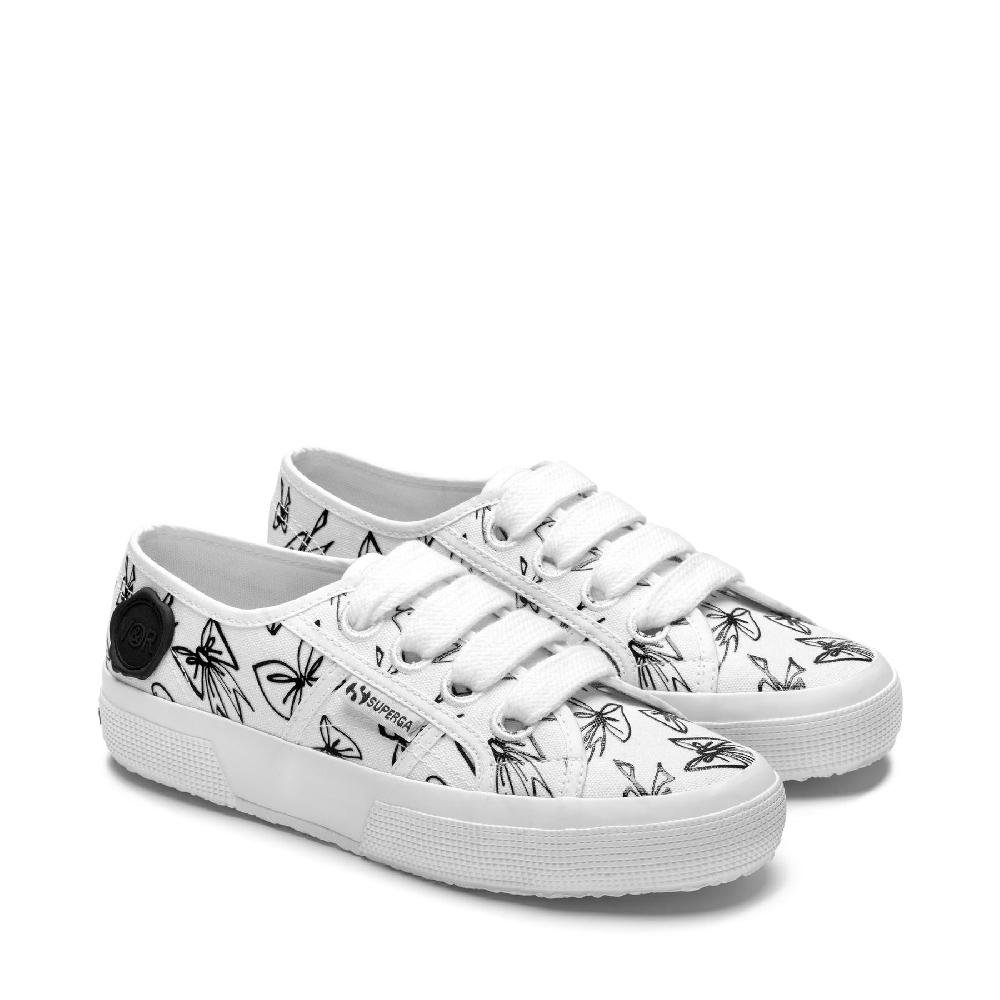 Superga 2750 PRINT BOWWHITE-BLACK In Saldo