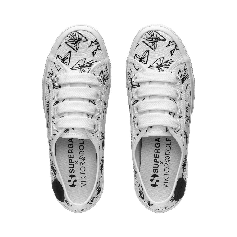 Superga 2750 PRINT BOWWHITE-BLACK In Saldo