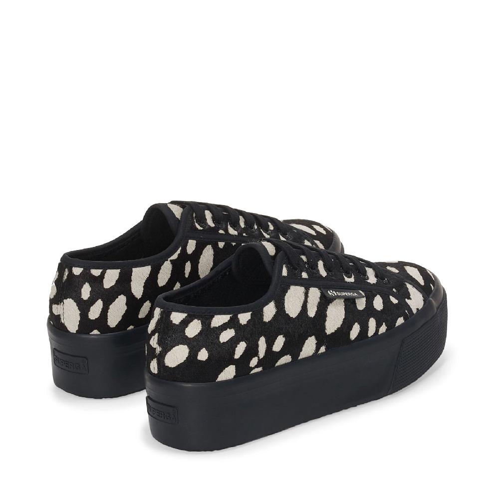 Superga 2790 DK DALMATIAN CALF HAIRBLACK-BEIGE Prezzo Ridotto