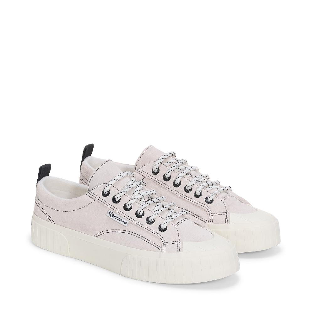 Superga 2630 STRIPE SUEDE CONTRAST STITCHINGWHITE AVORIO-BLACK-FAVORIO Moda