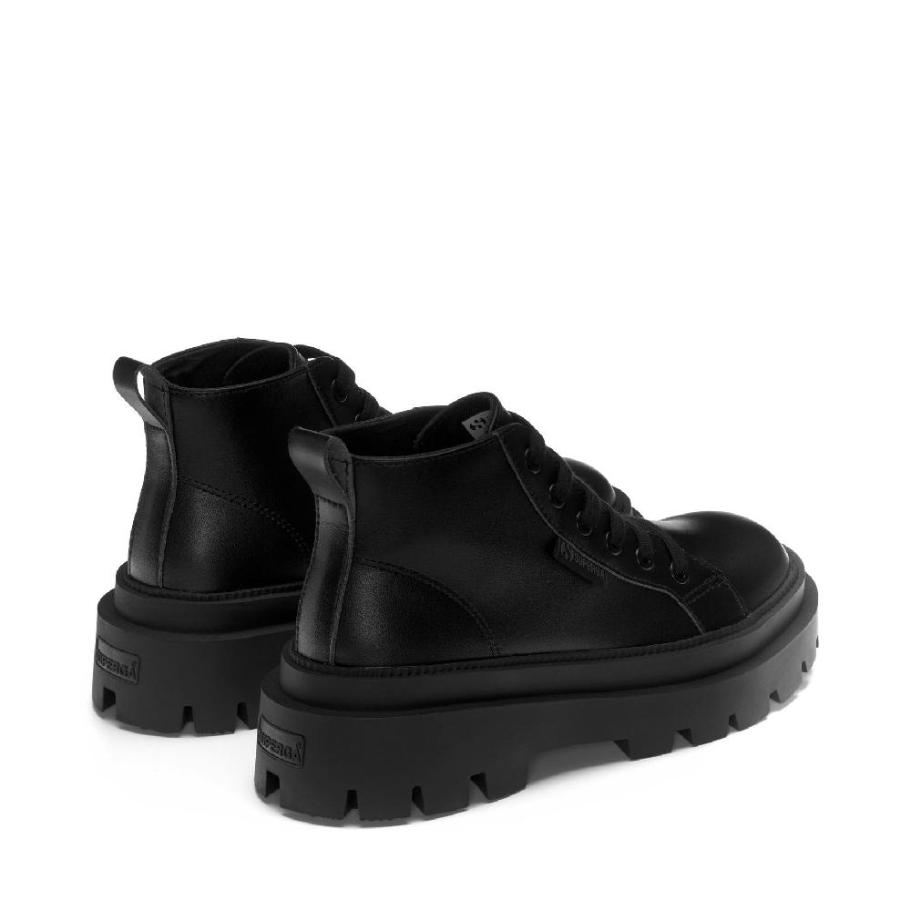 Superga 3052 ALPINA APEX MID VEGAN MATERIALTOTAL BLACK In Linea