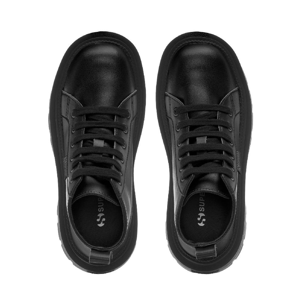 Superga 3052 ALPINA APEX MID VEGAN MATERIALTOTAL BLACK In Linea
