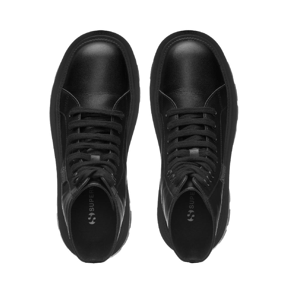 Superga 3051 ALPINA APEX HIGH VEGAN MATERIALTOTAL BLACK Nuovo