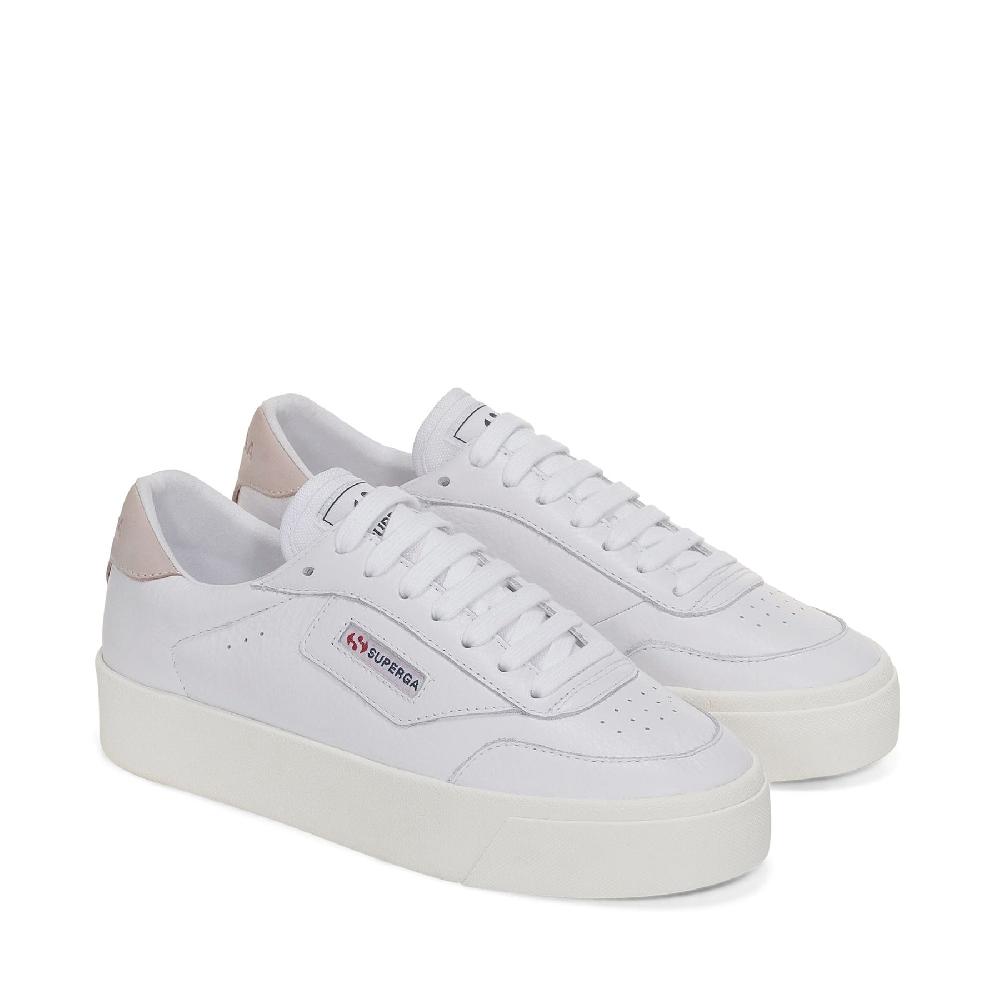 Superga 3854 COURT PLATFORMWHITE-VIOLET HUSHED-FAVORIO Spedizione Gratuita