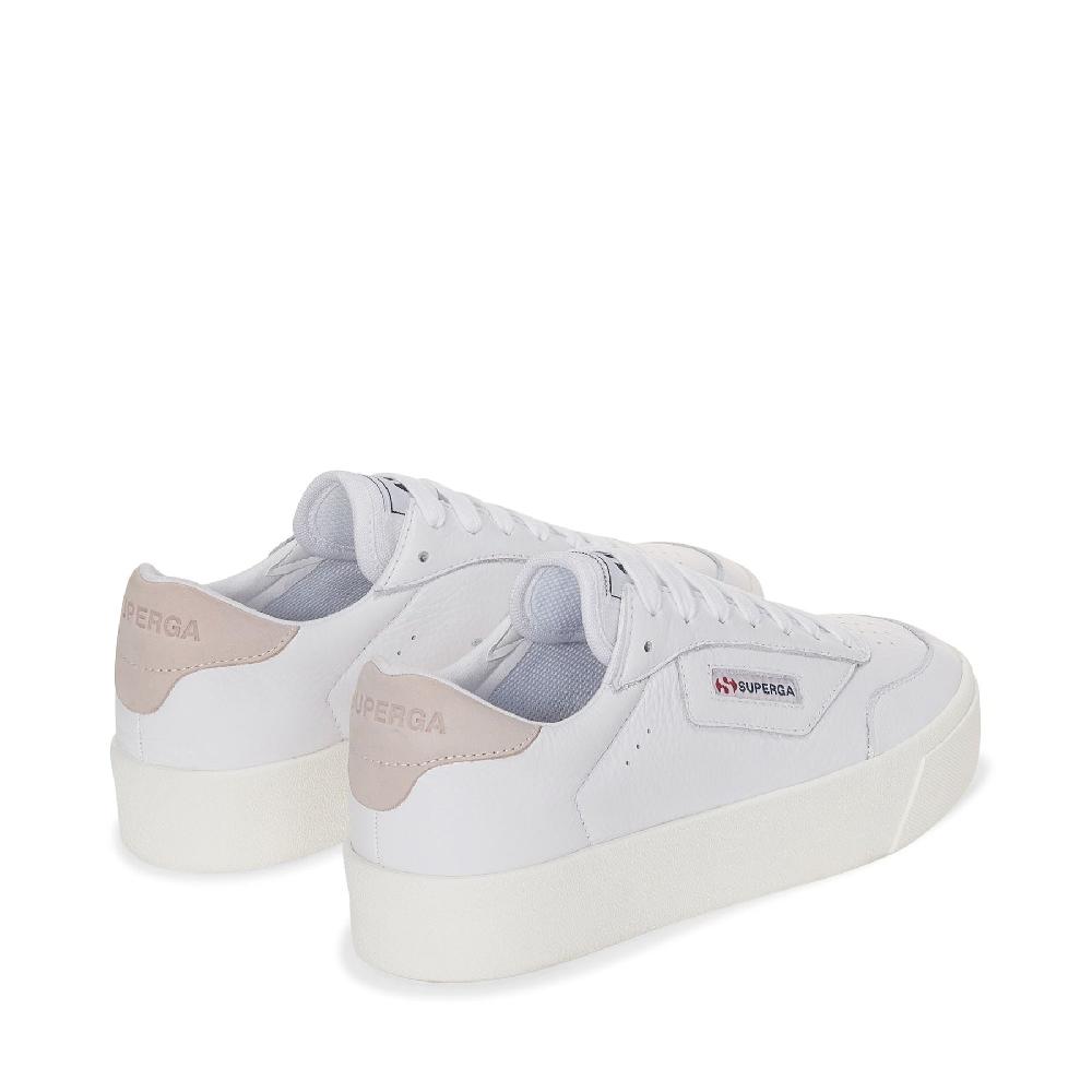 Superga 3854 COURT PLATFORMWHITE-VIOLET HUSHED-FAVORIO Spedizione Gratuita
