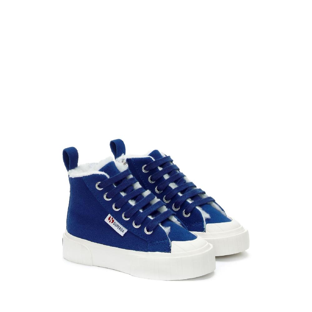 Superga 2696 KIDS STRIPE SUEDEBLUE ROYAL-FAVORIO Sconto