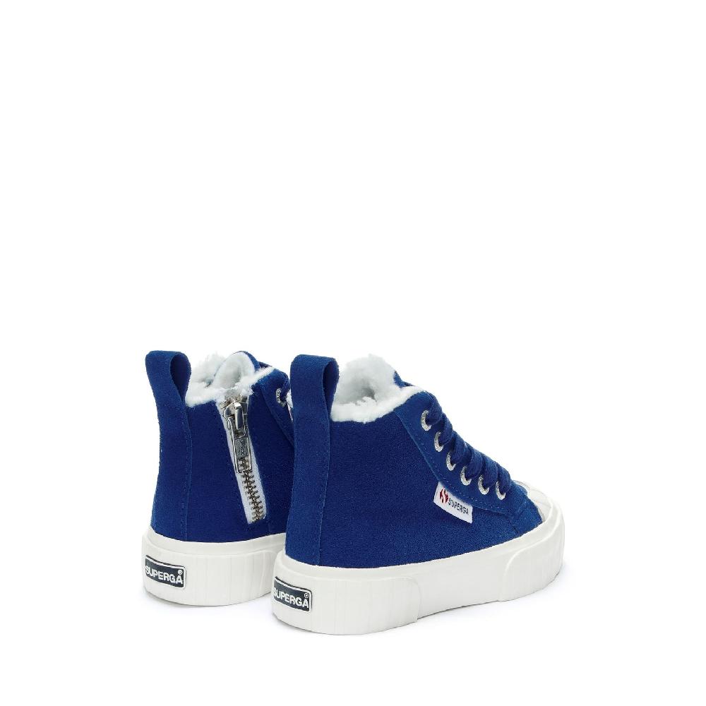 Superga 2696 KIDS STRIPE SUEDEBLUE ROYAL-FAVORIO Sconto