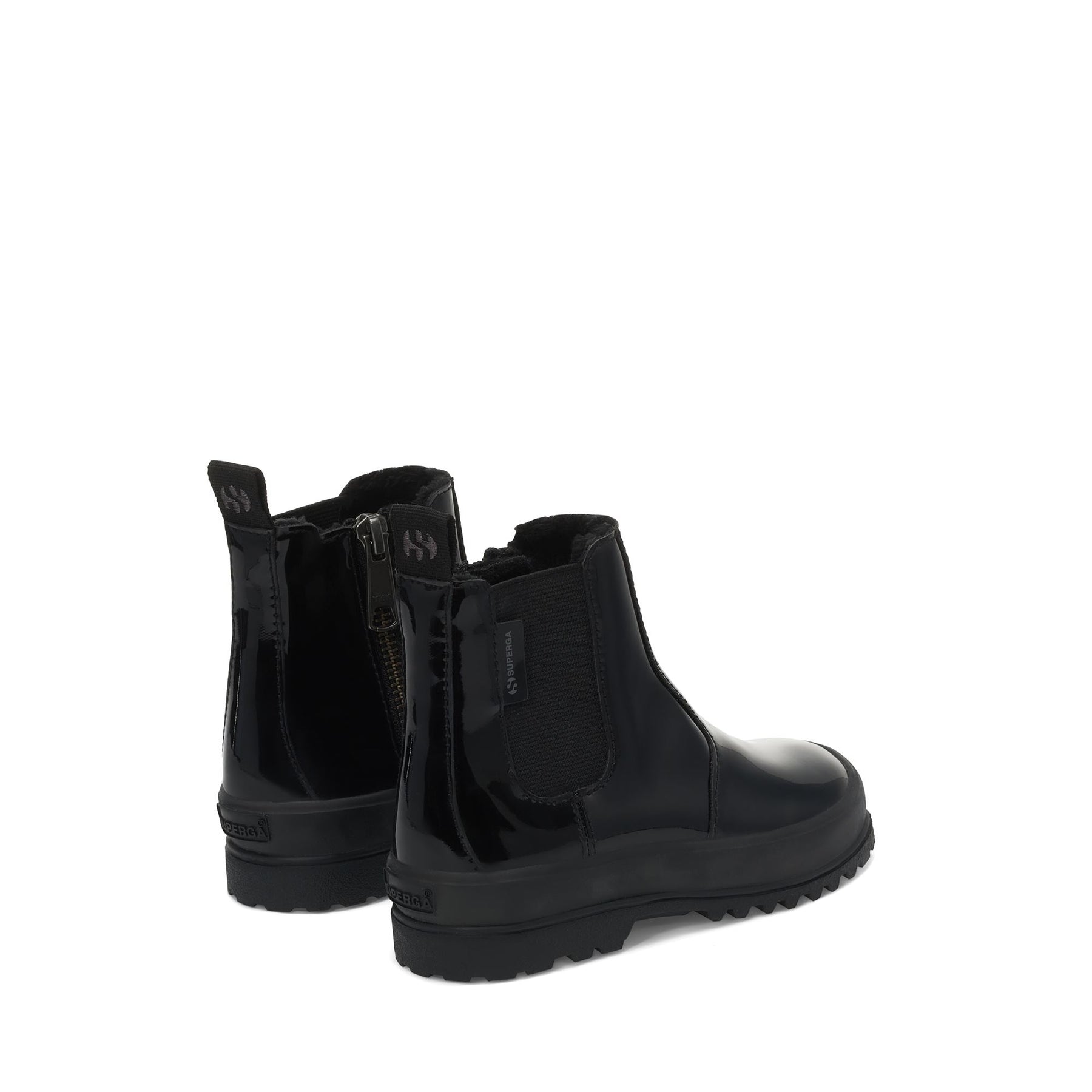 Superga 2666 KIDS ALPINA SHINY SYNTHETICTOTAL BLACK In Vendita