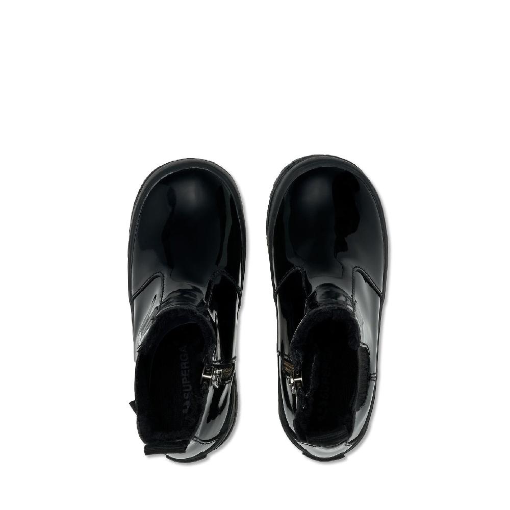 Superga 2666 KIDS ALPINA SHINY SYNTHETICTOTAL BLACK In Vendita