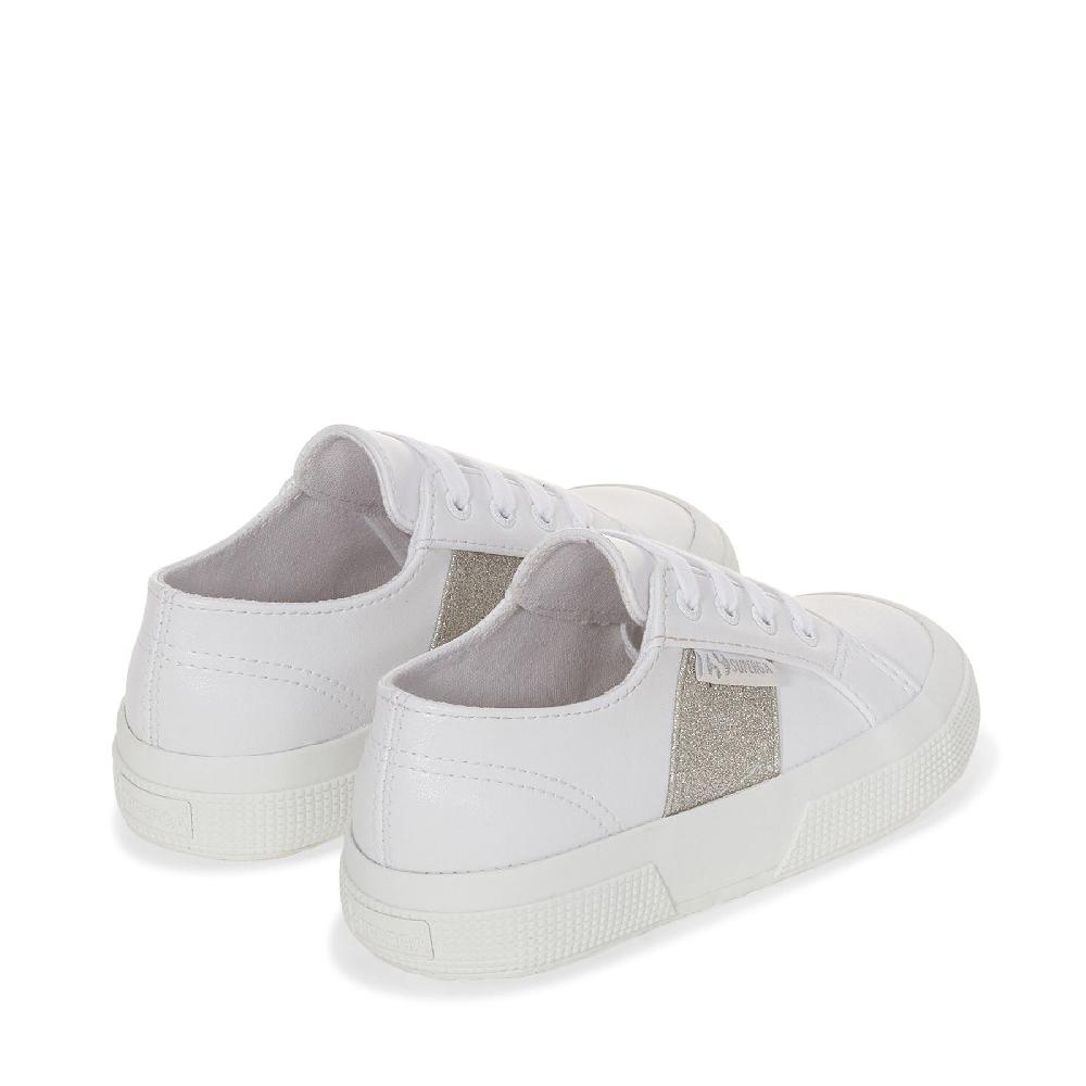 Superga 2750 KIDS SYNTHETIC MATERIAL GLITTERWHITE-SILVER Offerte