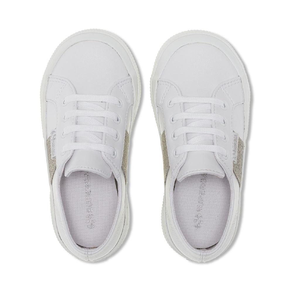 Superga 2750 KIDS SYNTHETIC MATERIAL GLITTERWHITE-SILVER Offerte